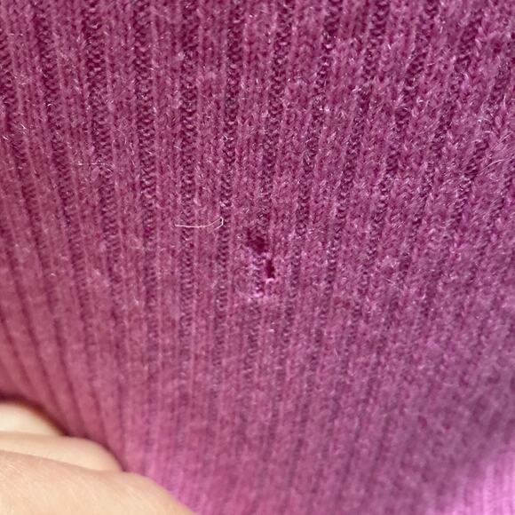 Isaac Mizrahi Women’s Lilac Purple Turtleneck Sweater/Dress Ribbed Cashmere Sz S - Picture 4 of 13